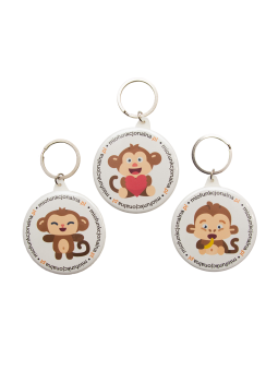 BRELOCZKI Z MAŁPKĄ (3 SZT.)