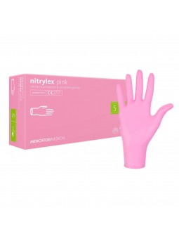 RĘKAWICZKI NITRYLOWE RÓŻOWE...