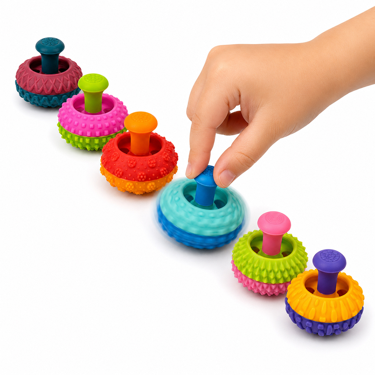 Sensoryczne baczki joystick zestaw 6 sztuk