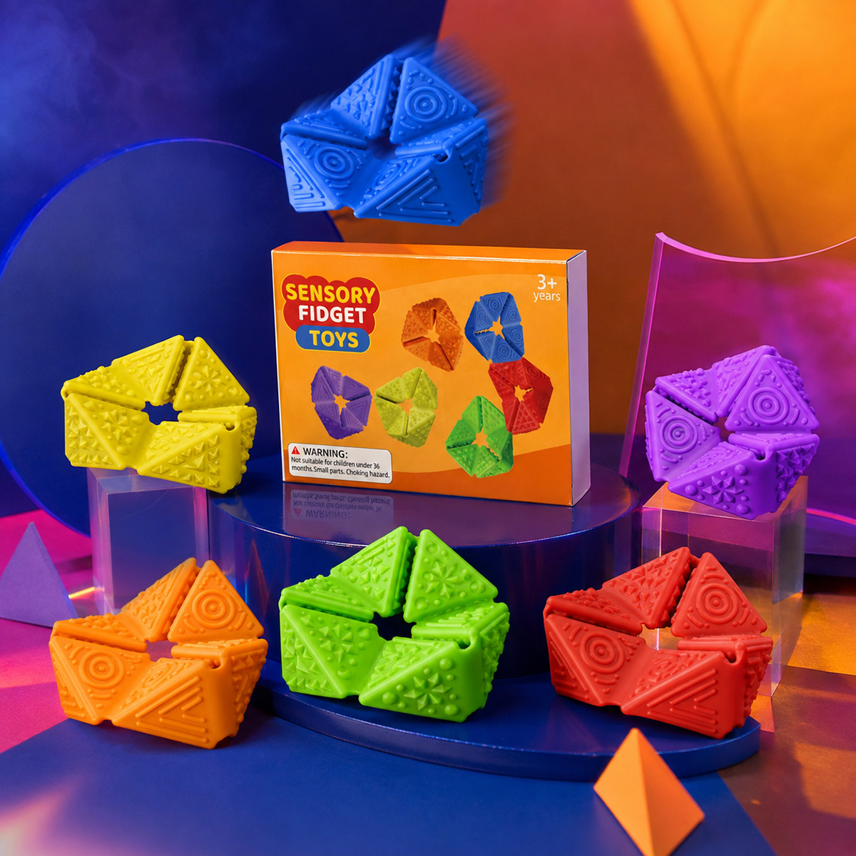 Kolorowe sensoryczne obrotki fidget toy