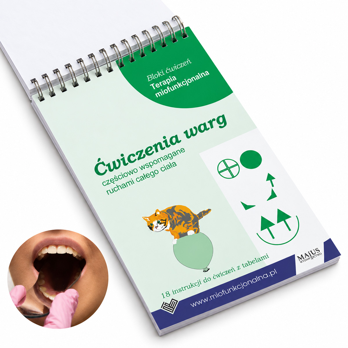 Blok Ćwiczenia warg – 18 instrukcji z tabelami do terapii miofunkcjonalnej